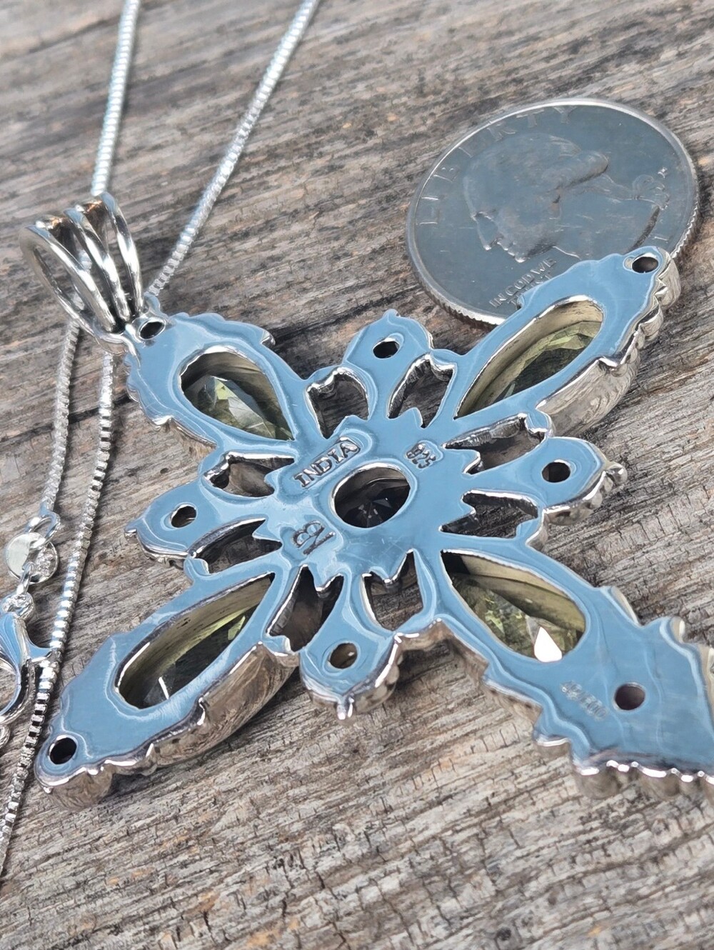 Nicky Butler RAJ LIMITED EDITION 925 Sterling Silver Cross NB Pendant Necklace - Picture 7 of 16